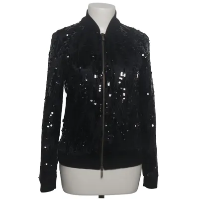 Blouson (Noir) de Lorena Antoniazzi Soie, Laine