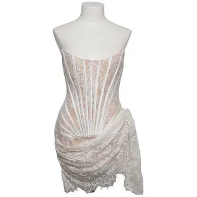 Dress (White, Beige) from Anastasia Beverly Hills Cotton, Polyamide