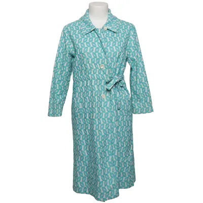Coat (Blue, White) from Naja Lauf Acetate, Cotton, Elastane, Polyester