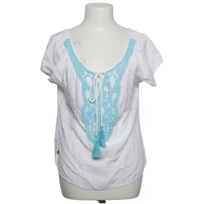 Top (White, Turquoise) from Maui-Wowie Viscose