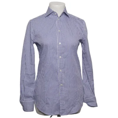 Shirt (Blue, White) from Ralph Lauren Purple Label Cotton, Elastane, Polyamide