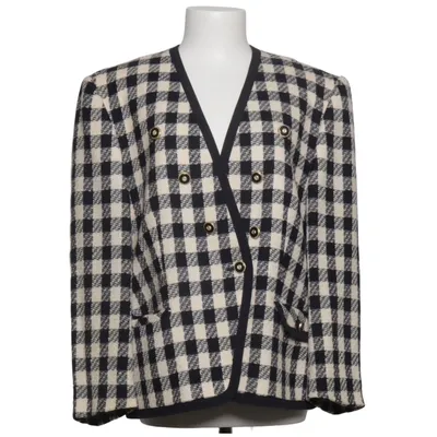 Blazer (Black, White) from Delmod Acetate, Wool