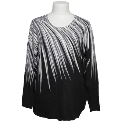 Sweater (Grå, Hvid, Sort) fra Lady Fashion Kashmir, Elastan, Viscose, Uld