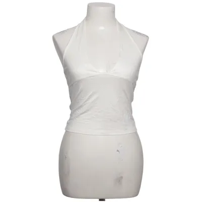 Halter neck top (White) Elastane, Viscose