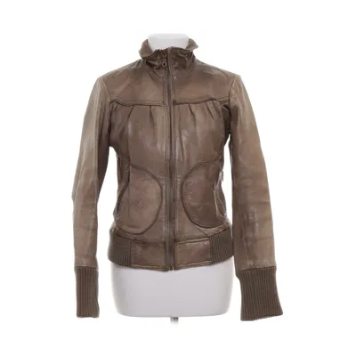 Leren jack (Bruin) van Ibana Rouge Katoen, Polyester, Leer