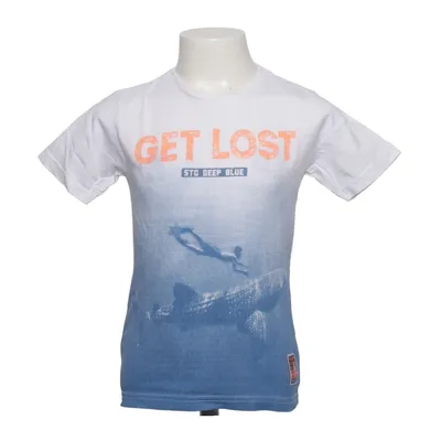 T-shirt (White, Blue) from STC Cotton