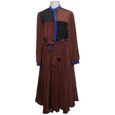 Skjortekjole (Brun, Blå, Sort) fra Jean Claire Polyester