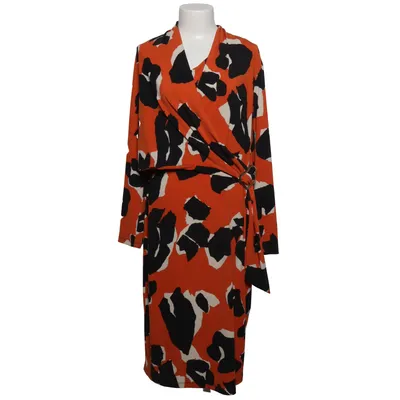 Omlottklänning (Orange, Svart, Vit, Flerfärgad) från Joseph Ribkoff Elastan, Polyester