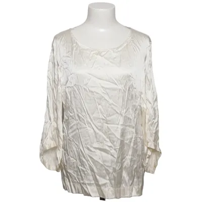 Blouse (White) from Fadenmeister Elastane, Silk