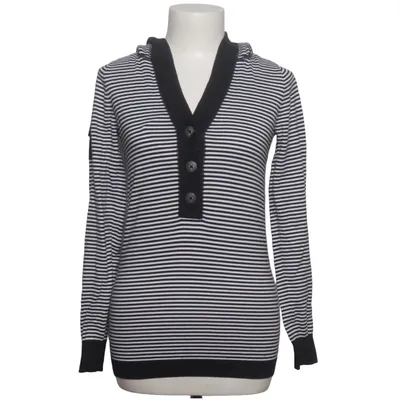 Capuchon sweater (Zwart, Wit)