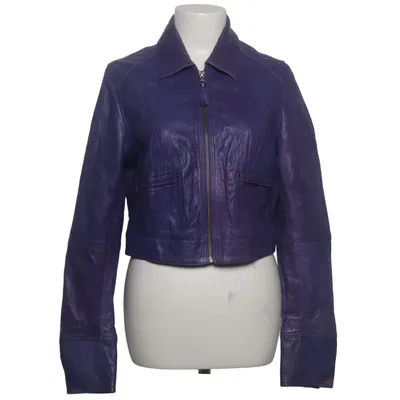 Leren jack (Lila) van Claudia Sträter Leer, Polyester