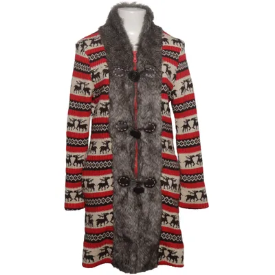 Jacke (Rot, Beige, Schwarz) von Yumi Acryl, Polyester, Wolle