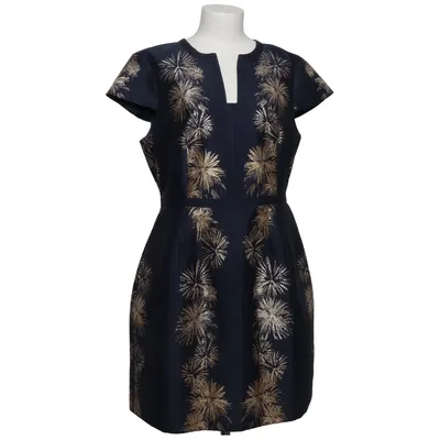 Klänning (Blå, Guldfärgad) från Ted Baker Elastan, Metallfiber, Polyester