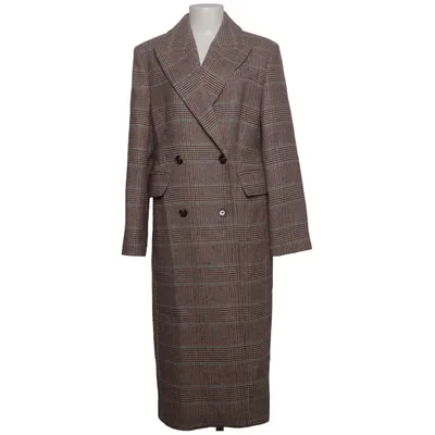 Coat (Brown, Multicolored) from Mango Acrylic, Cotton, Polyamide, Polyester, Viscose, Wool