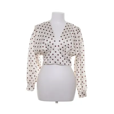 Wrap blouse (Beige, Brown) from Zara Polyester