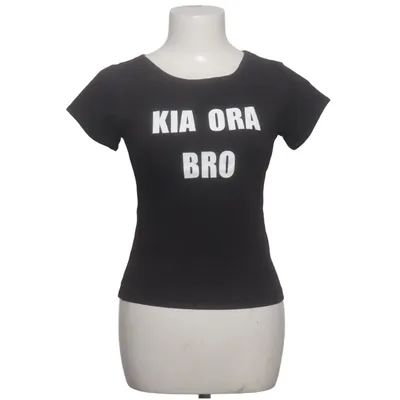 T-shirt (Zwart) van Supré Katoen, Elastaan
