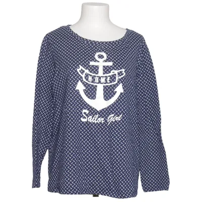 Blouse (Bleu, Blanc) de Sheego Coton