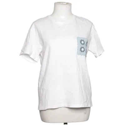 T-shirt (Hvid, Blå) fra Mango Bomuld