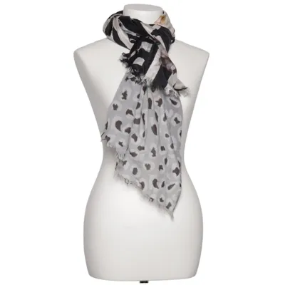 Shawl (Black, White, Multicolored) from Plomo o Plata Cotton, Silk