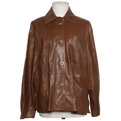 Leren jack (Bruin) van Repeat Luxury Leer