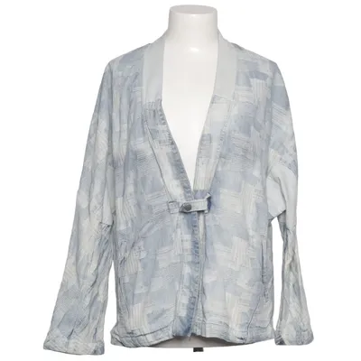 Veste (Bleu, Blanc) de Wrap Coton, Polyester
