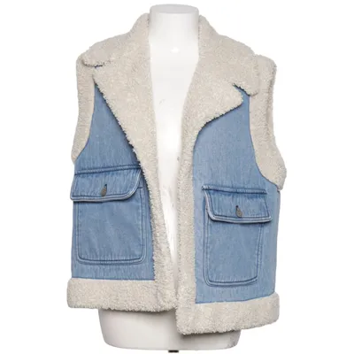 Ydervest (Blå, Beige) fra Zara Bomuld, Polyester