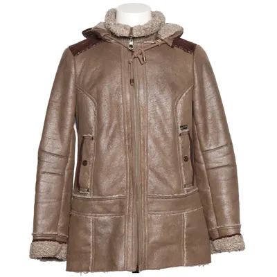 Veste en peau de mouton retournée (Gris, Beige) de Dreimaster Acrylique, Polyester