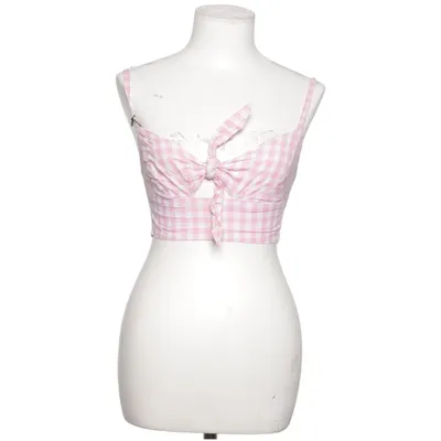 Crop top (Pink, Hvid) fra Pull & Bear Bomuld