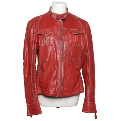 Leather jacket (Red) from Gipsy by Mauritius Leather, Polyester