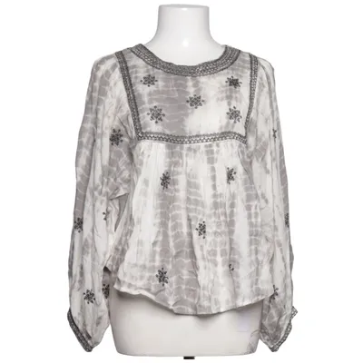 Blouse (White, Gray) from Zara Woman Polyester