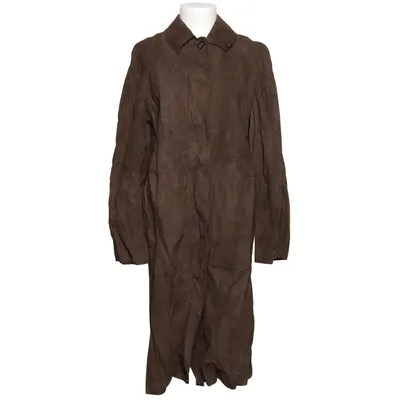 Läderkappa (Brun) från Zara Leather Collection Skinn
