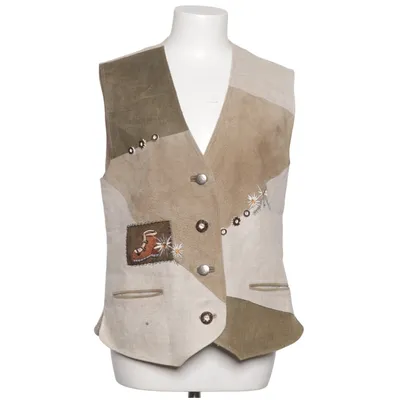 Gilet (Groen, Beige, Grijs) van H. Moser Leer, Viscose