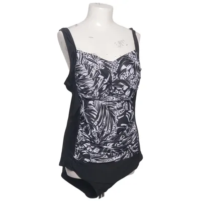Swimsuit (Black, White) from Janina Curved Elastane, Polyamide
