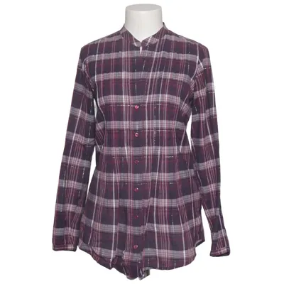 Bluse (Lilla, Hvid) fra O.N. Tantum Bomuld, Metallfiber