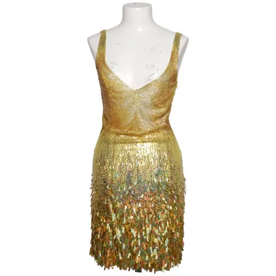 Robe de cocktail (Jaune) de Jenny Packham Polyester, Soie