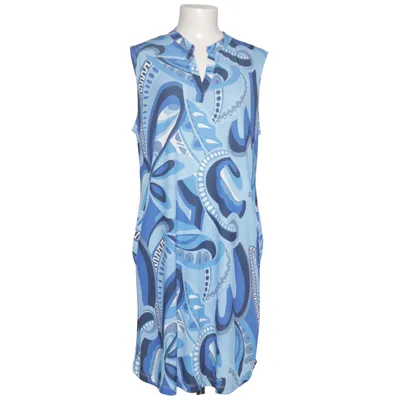Kleid (Blau, Mehrfarbig) von Angelle Milan Elasthan, Polyester, Viskose