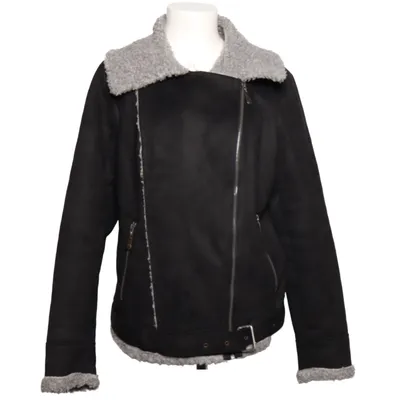Shearling jas (Zwart, Grijs) van Dreimaster Acryl, Polyester