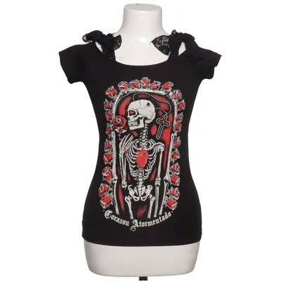 T-shirt (Black, Multicolored) from Too Fast Cotton, Elastane