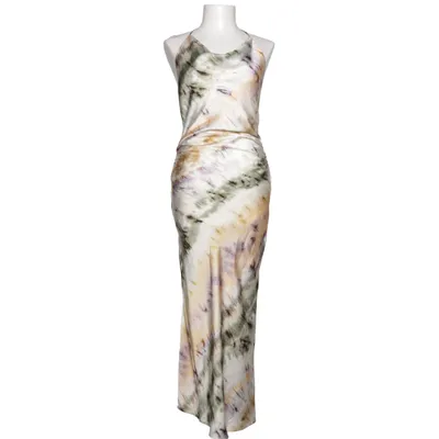Långklänning (Beige, Flerfärgad) från Zara Polyester