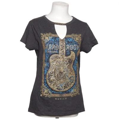 T-shirt (Gray, Blue, Multicolored) from Hard Rock Couture Cotton, Polyester