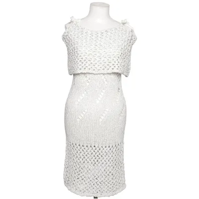 Dress (White, Silver) from Watcher Acrylic, Metallic fiber, Polyamide