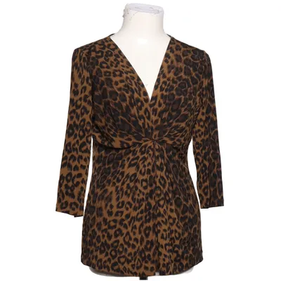 Top (Brown, Black) from New York & Company Elastane, Polyester