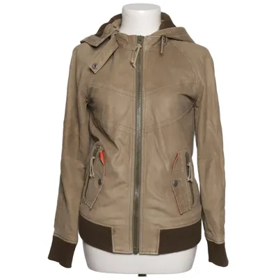 Læderjakke (Beige) fra Mazine Læder, Polyester