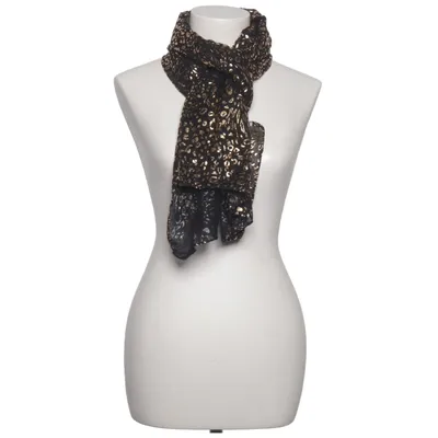Halstuch (Schwarz, Gold) von Elisabeth Naeem Polyester