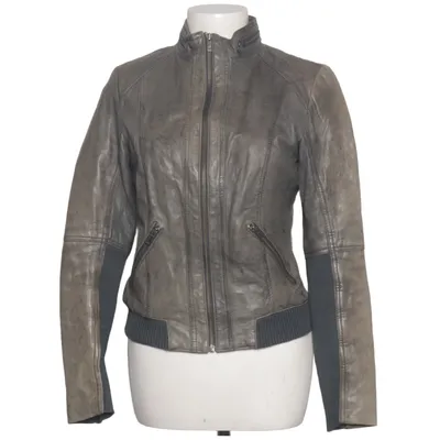 Leren jack (Bomber 005) van Goosecraft Katoen, Leer, Polyester