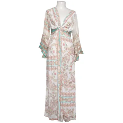 Maxi dress (White, Multicolored) from Trois Ka Elastane, Polyester