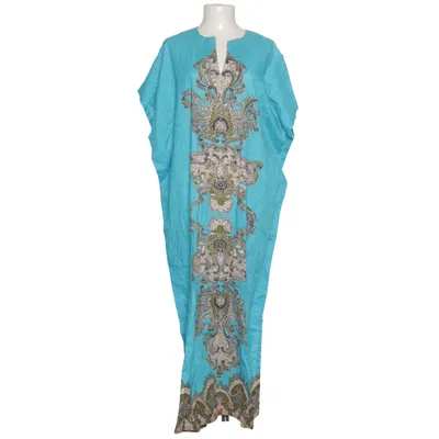 Kaftan (Turquoise, Multicolored) Cotton