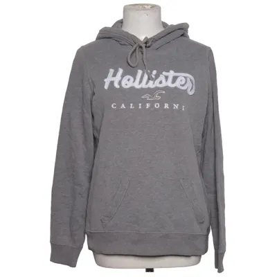 Hoodie (Gray, White) from Hollister Cotton, Polyester