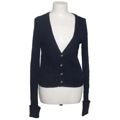 Strickjacke (Blau) von Abercrombie & Fitch Nylon, Kaninchenpelz, Viskose, Wolle
