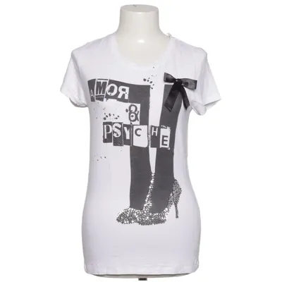 T-shirt (Wit, Zwart) van Amor & Psyche Elastaan, Viscose